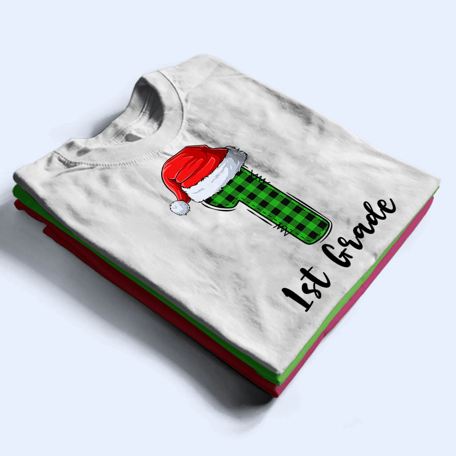 T is for Teacher - Christmas - Personalized Custom T Shirt - Birthday, Loving, Funny Gift for Teacher, Kindergarten, Preschool, Pre K, Paraprofessional - Suzitee Store