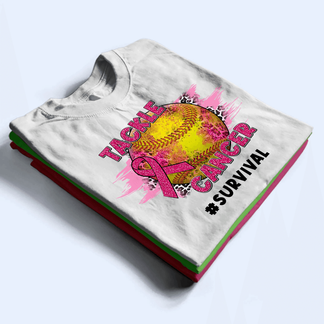 Tackle Cancer, Fight Cancer In All Colors - Personalized Custom T Shirt - Loving Gift for Women, Warrior, Breast Cancer Support Squad, Childhood Cancer Awareness - Suzitee Store