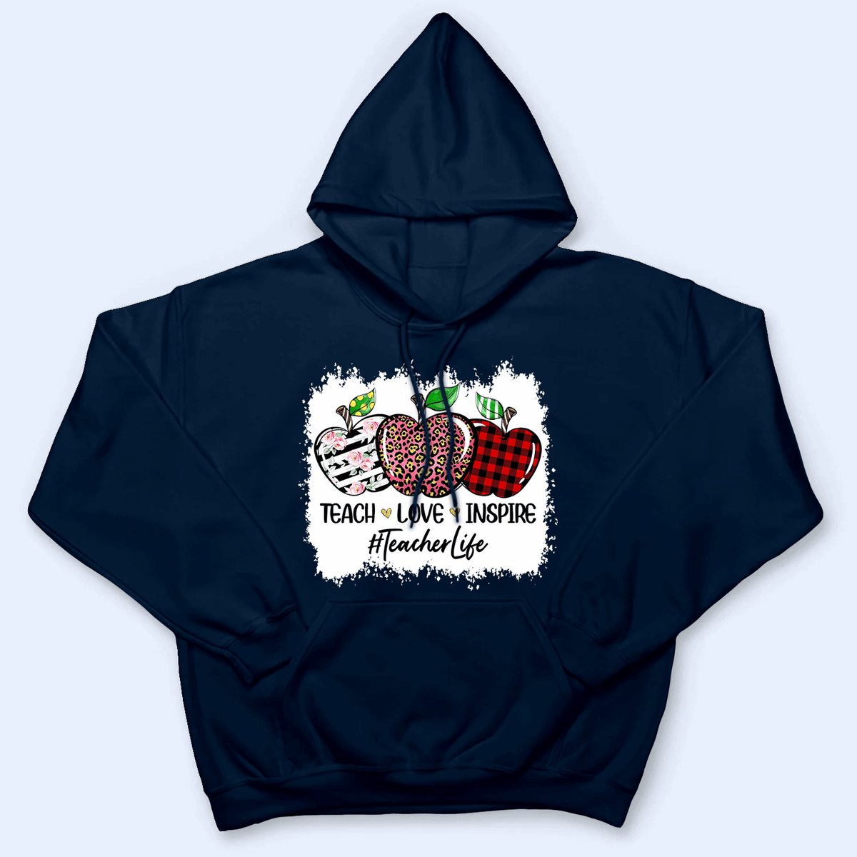 Teach Love Inspire - Personalized Custom T Shirt - Birthday, Loving, Funny Gift for Teacher, Kindergarten, Preschool, Pre K, Paraprofessional - Suzitee Store