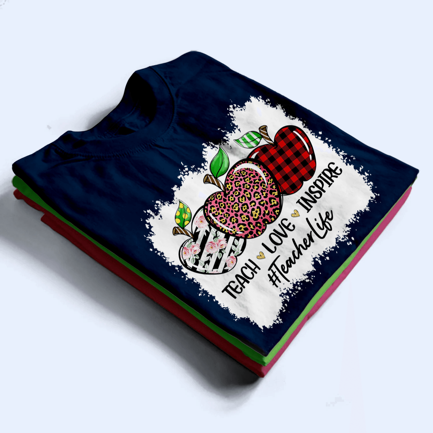 Teach Love Inspire - Personalized Custom T Shirt - Birthday, Loving, Funny Gift for Teacher, Kindergarten, Preschool, Pre K, Paraprofessional - Suzitee Store