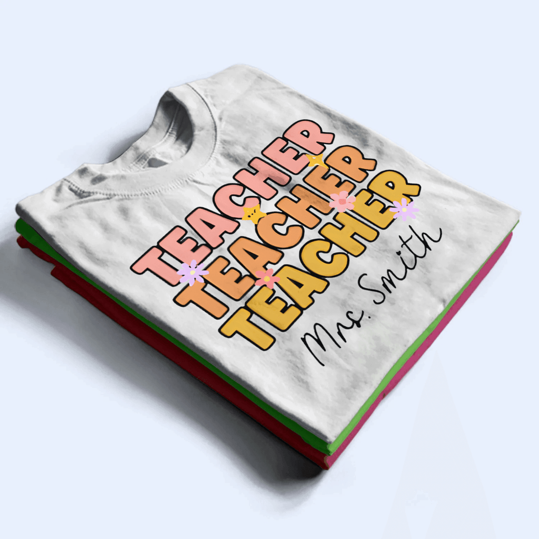 Teacher Custom Text t-shirt, alternate view 3