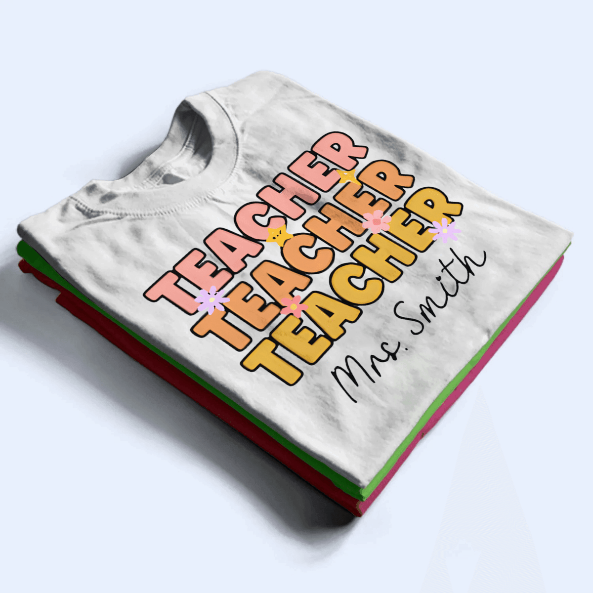 Teacher Custom Text - Personalized Custom T Shirt - Birthday, Loving, Funny Gift for Teacher, Kindergarten, Preschool, Pre K, Paraprofessional - Suzitee Store