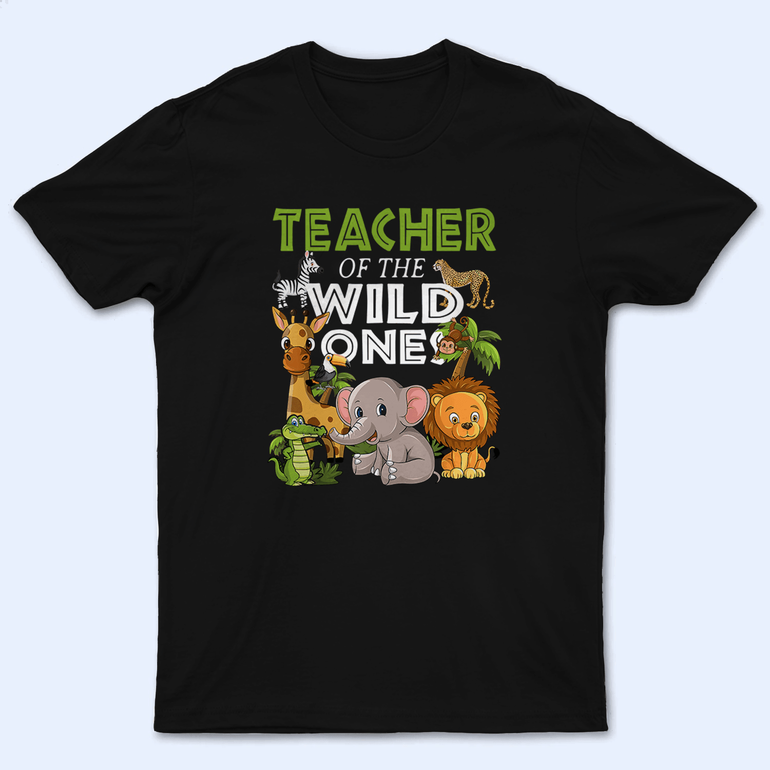 Teacher of Wild Ones - Personalized Custom T Shirt - Birthday, Loving, Funny Gift for Teacher, Kindergarten, Preschool, Pre K, Paraprofessional - Suzitee Store