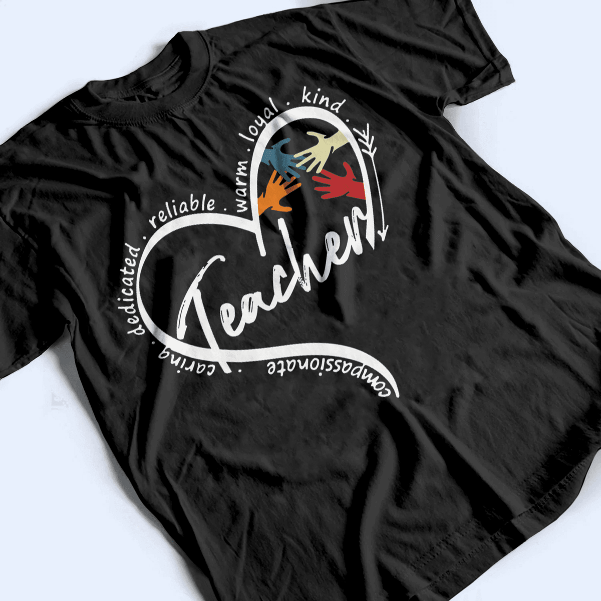 Teaching Is A Work Of Heart - Personalized Custom T Shirt - Birthday, Loving, Funny Gift for Teacher, Kindergarten, Preschool, Pre K, Paraprofessional - Suzitee Store