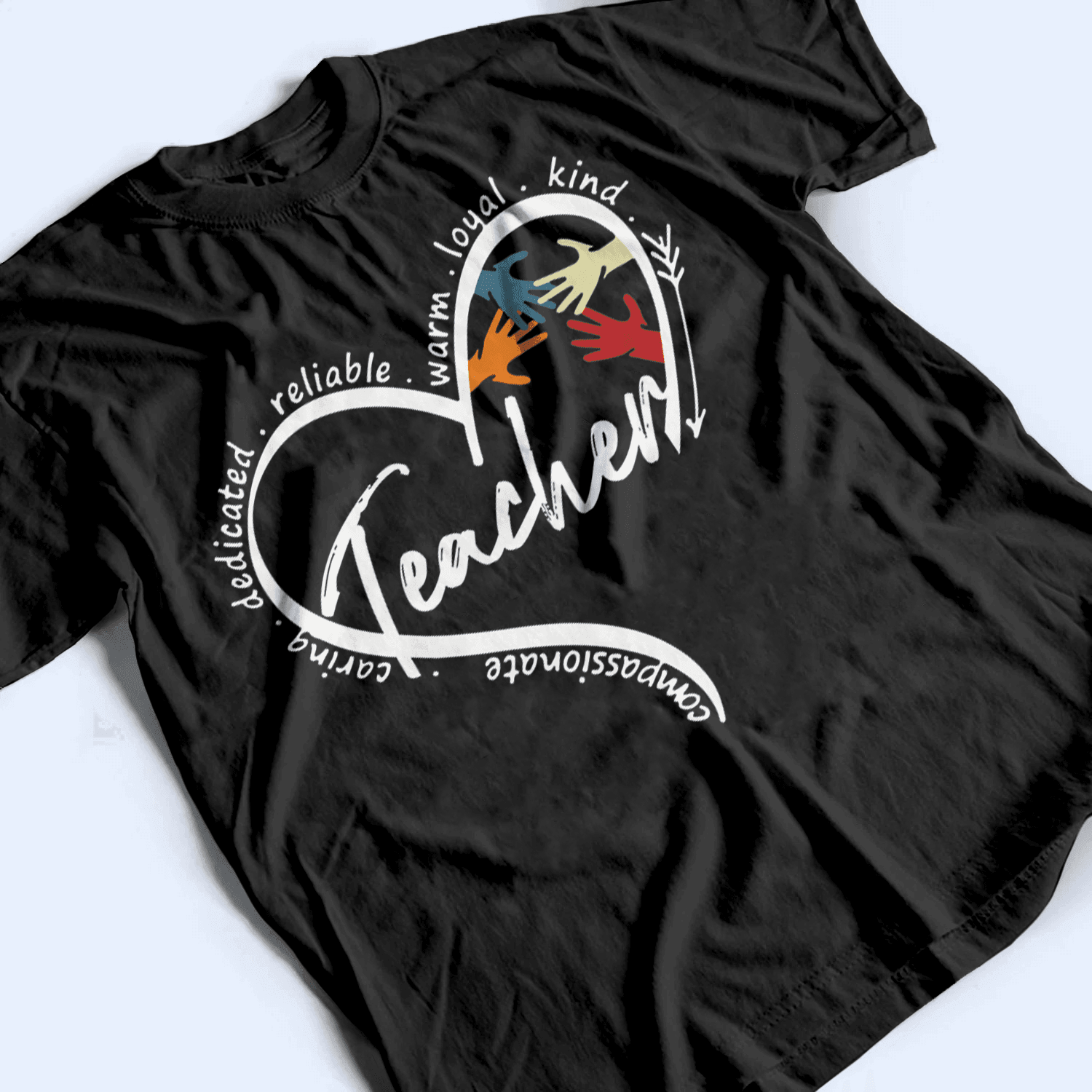 Teaching Is A Work Of Heart - Personalized Custom T Shirt - Birthday, Loving, Funny Gift for Teacher, Kindergarten, Preschool, Pre K, Paraprofessional - Suzitee Store