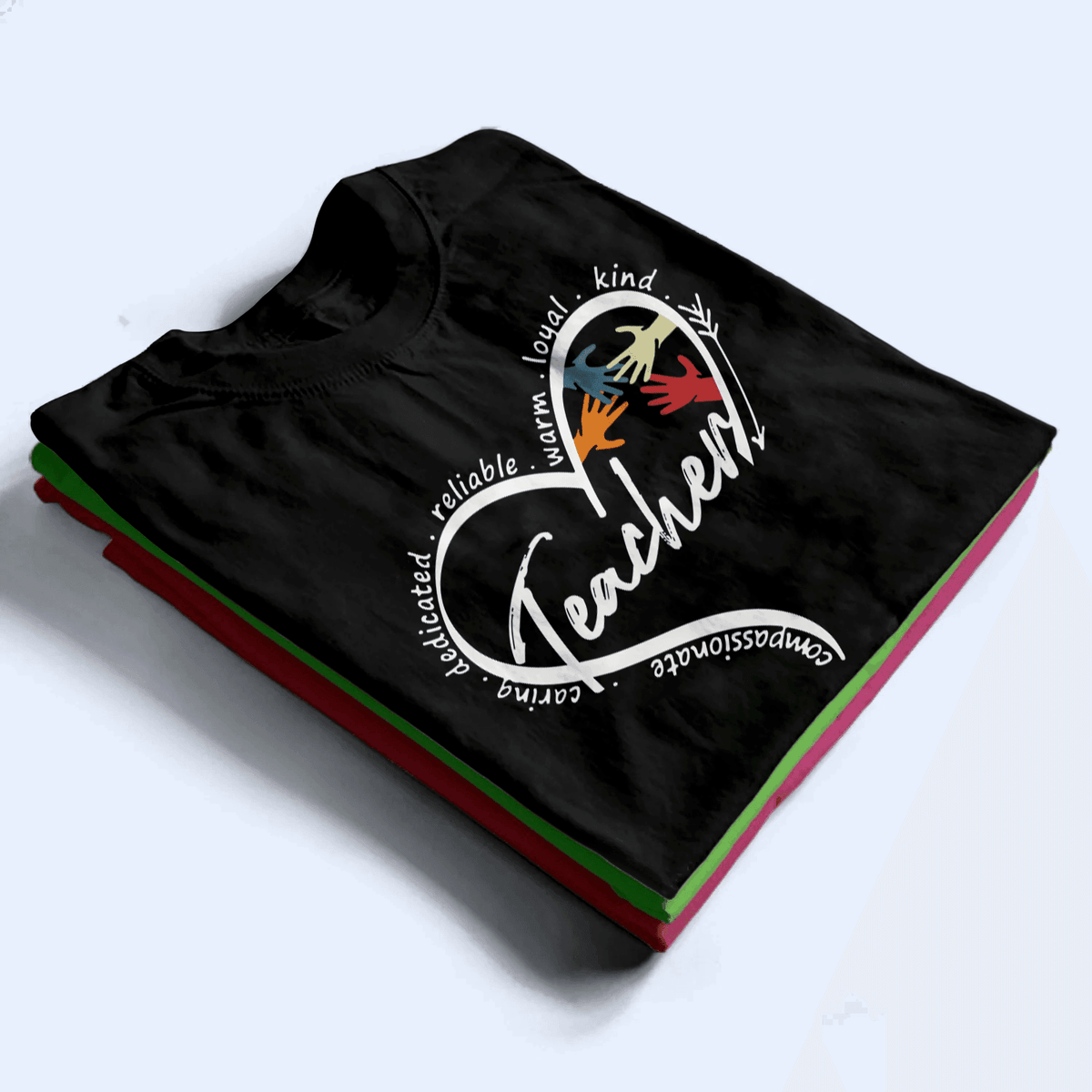 Teaching Is A Work Of Heart - Personalized Custom T Shirt - Birthday, Loving, Funny Gift for Teacher, Kindergarten, Preschool, Pre K, Paraprofessional - Suzitee Store