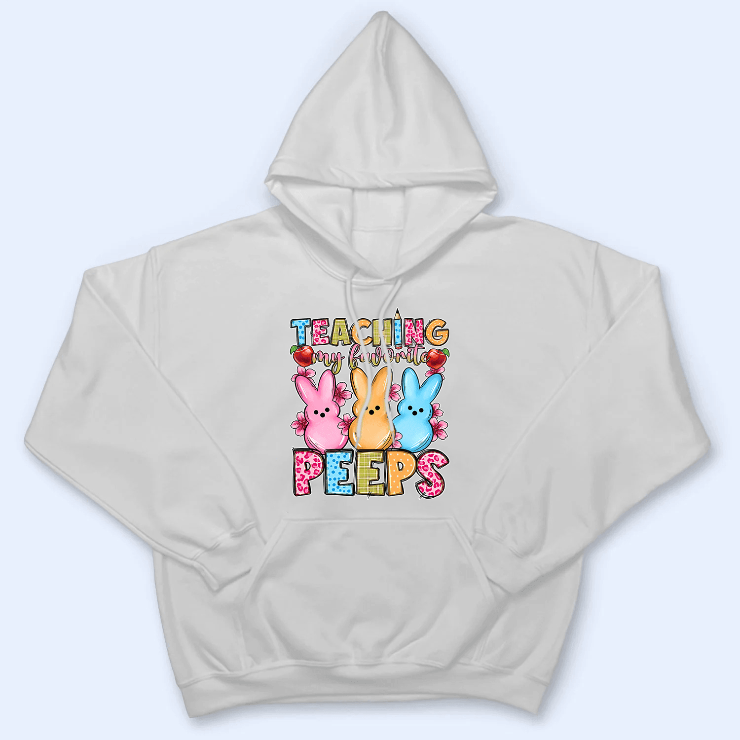 Teaching My Favorite Peeps - Personalized Custom T Shirt - Birthday, Loving, Funny Gift for Teacher, Kindergarten, Preschool, Pre K, Paraprofessional - Suzitee Store