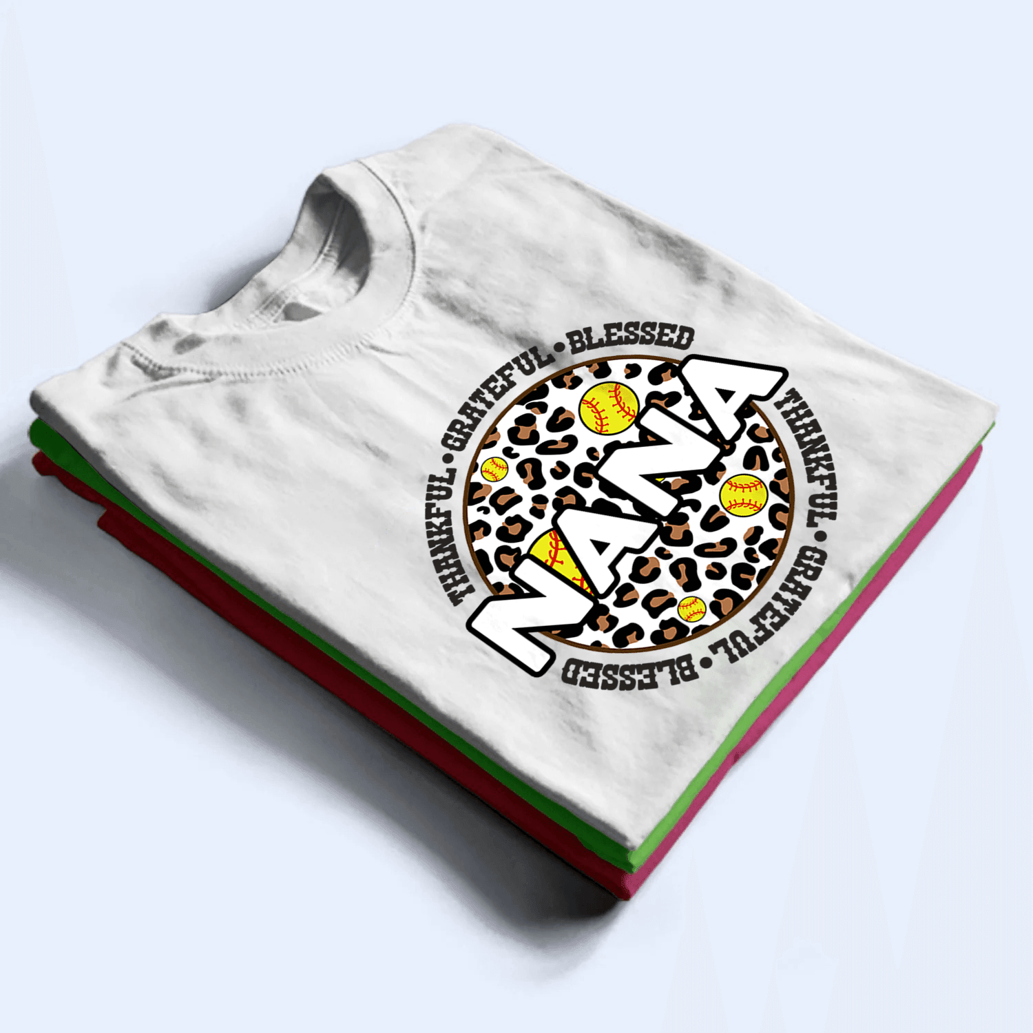 Thankful Grateful Blessed Grandma - Personalized Custom T Shirt - Gift for Grandma/Nana/Mimi, Mom, Wife, Grandparent - Suzitee Store