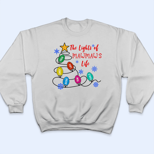 The Lights Of Grandma's Life - Personalized Custom T Shirt - Birthday, Loving, Funny Gift for Grandma/Nana/Mimi, Mom, Wife, Grandparent - Suzitee Store