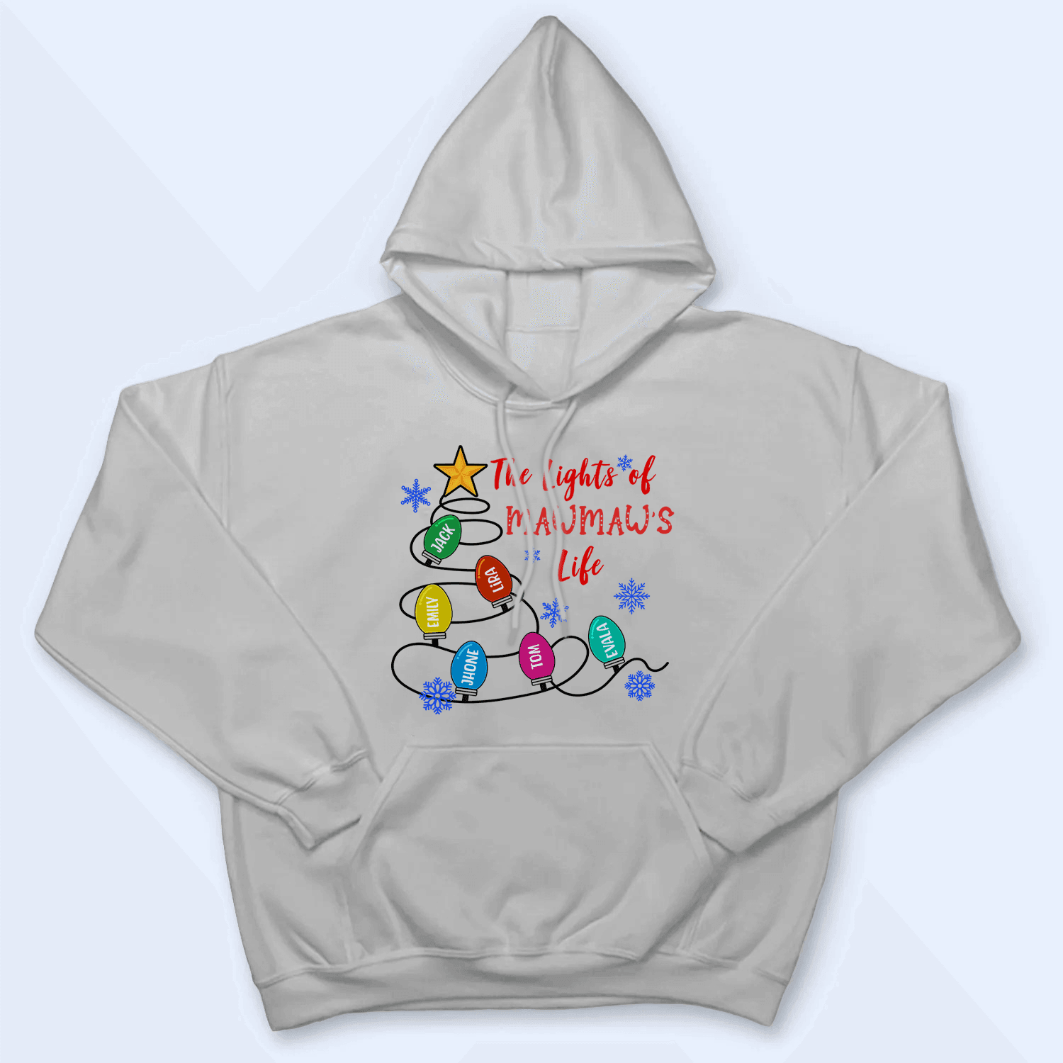 The Lights Of Grandma's Life - Personalized Custom T Shirt - Birthday, Loving, Funny Gift for Grandma/Nana/Mimi, Mom, Wife, Grandparent - Suzitee Store