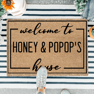 There is no place like Grandparents House - Personalized Doormat - Birthday, Housewarming, Funny Gift for Homeowners, Friends, Grandpas, Grandmas, Moms and Pops - Suzitee Store