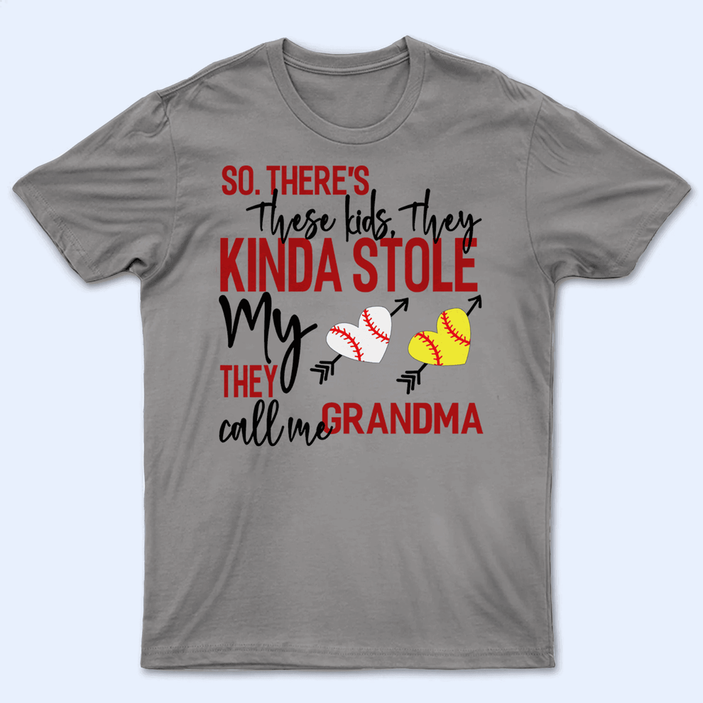 These Kids Kinda Stole My Heart - Personalized Custom T Shirt - Gift for Grandma/Nana/Mimi, Mom, Wife, Grandparent - Suzitee Store