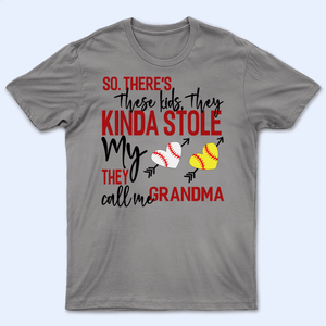These Kids Kinda Stole My Heart - Personalized Custom T Shirt - Gift for Grandma/Nana/Mimi, Mom, Wife, Grandparent - Suzitee Store
