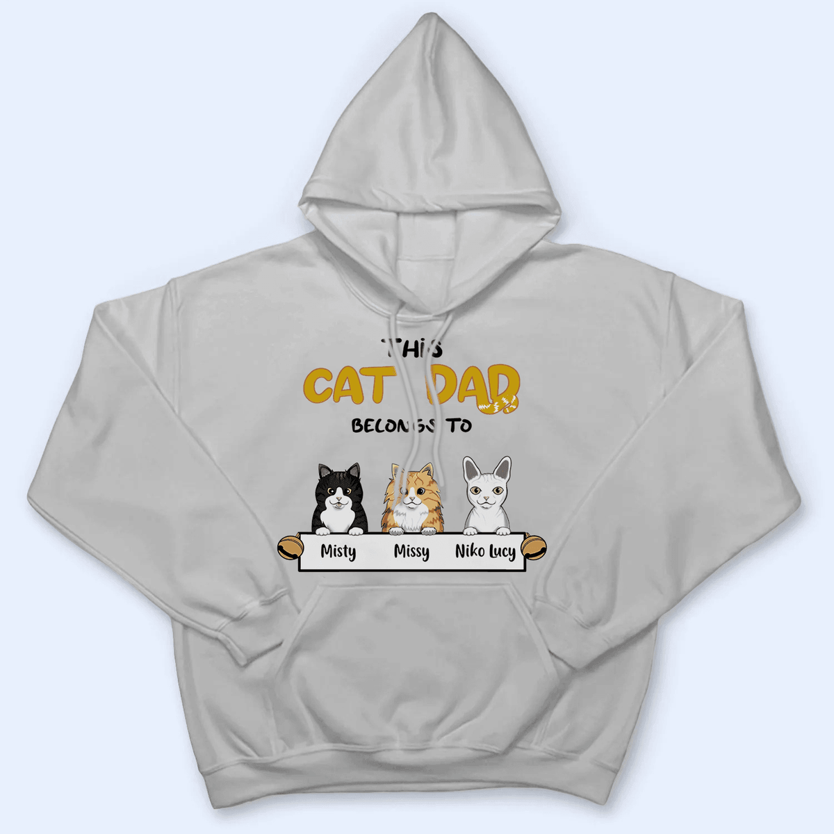 This Cat Dad belongs to - Cat Dad - Personalized Custom T Shirt - Birthday, Loving, Funny Gift For Cat Dad, Cat Owner, Cat Lovers - Suzitee Store