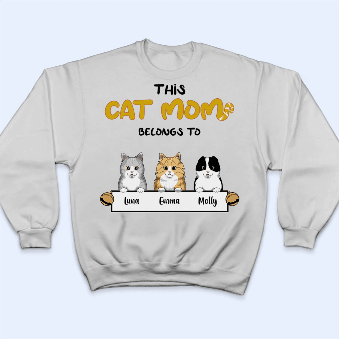 This Cat Mom belongs to - Personalized Custom T Shirt - Birthday, Loving, Funny Gift For Cat Mom, Cat Owner, Cat Lovers - Suzitee Store