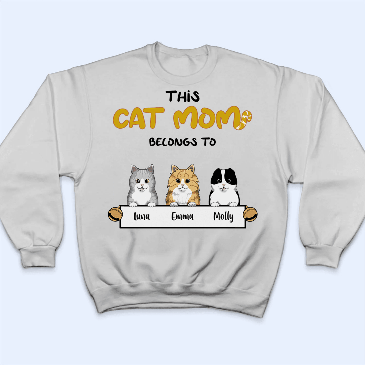 This Cat Mom belongs to - Personalized Custom T Shirt - Birthday, Loving, Funny Gift For Cat Mom, Cat Owner, Cat Lovers - Suzitee Store