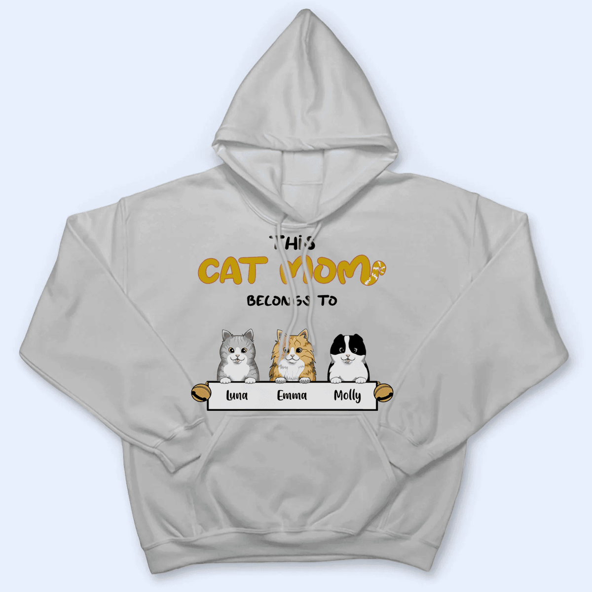 This Cat Mom belongs to - Personalized Custom T Shirt - Birthday, Loving, Funny Gift For Cat Mom, Cat Owner, Cat Lovers - Suzitee Store