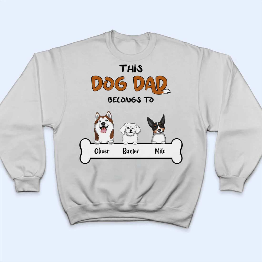 Personalized This Dog Dad belongs to t-shirt, alternate view 2