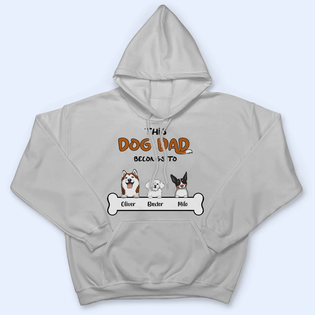 Personalized This Dog Dad belongs to t-shirt, alternate view 3