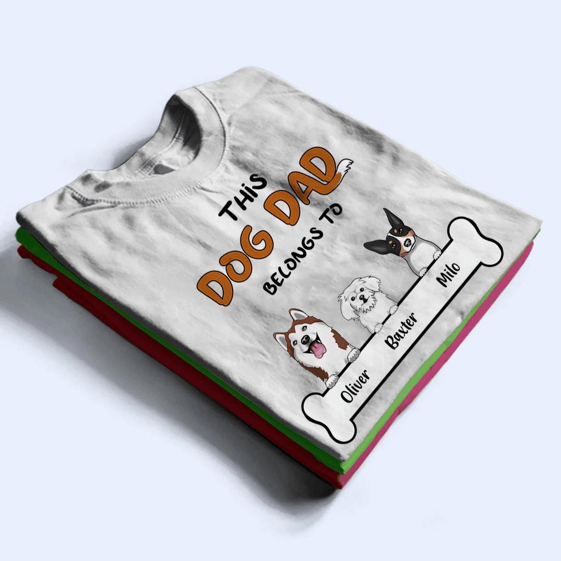 Personalized This Dog Dad belongs to t-shirt, alternate view 4
