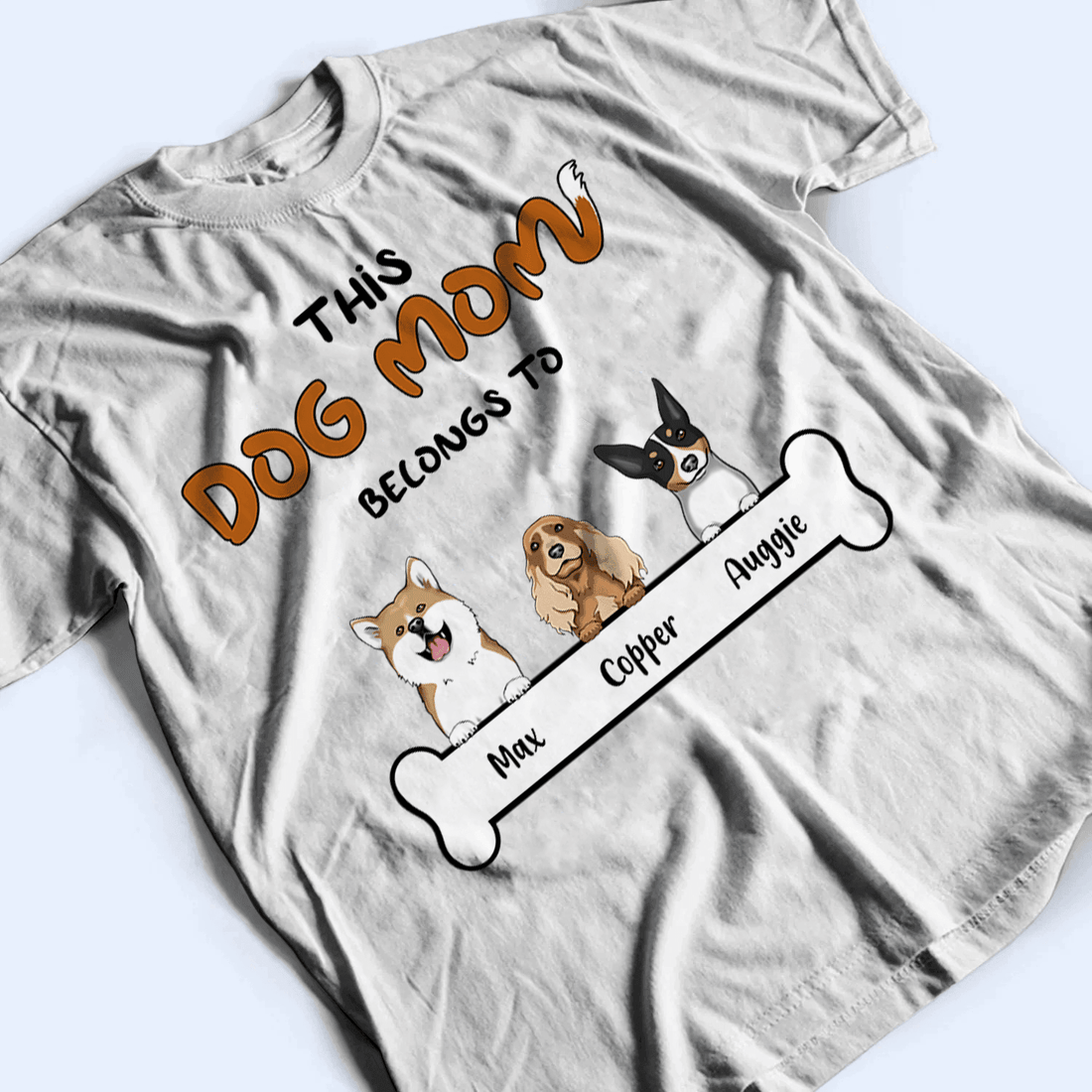 Personalized This Dog Mom belongs to t-shirt, alternate view 5