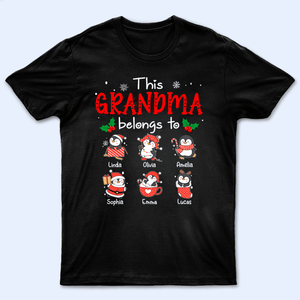 This Grandma Belongs To - Cute Penguin Grandkids - Personalized Custom T Shirt - Birthday, Loving, Funny Gift for Grandma/Nana/Mimi, Mom, Wife, Grandparent - Suzitee Store