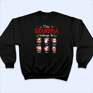 This Grandma Belongs To - Cute Penguin Grandkids - Personalized Custom T Shirt - Birthday, Loving, Funny Gift for Grandma/Nana/Mimi, Mom, Wife, Grandparent - Suzitee Store