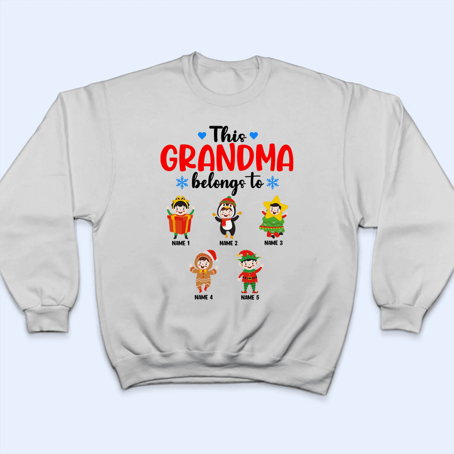 This Grandma Belongs To Grandkids - Christmas - Personalized Custom T Shirt - Birthday, Loving, Funny Gift for Grandma/Nana/Mimi, Mom, Wife, Grandparent - Suzitee Store