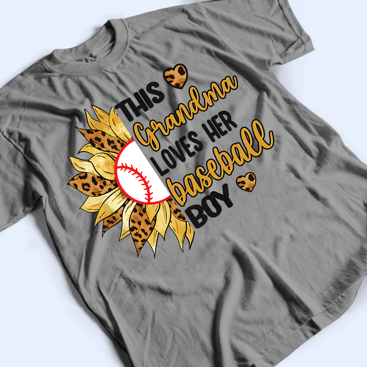 This Grandma Loves Her Baseball Boy - Personalized Custom T Shirt - Gift for Grandma/Nana/Mimi, Mom, Wife, Grandparent - Suzitee Store