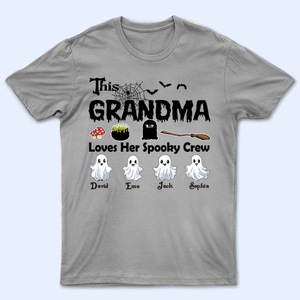 This Grandma Loves Her Spooky Crew - Personalized Custom T Shirt - Birthday, Loving, Funny Gift for Grandma/Nana/Mimi, Mom, Wife, Grandparent - Suzitee Store