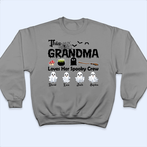 This Grandma Loves Her Spooky Crew - Personalized Custom T Shirt - Birthday, Loving, Funny Gift for Grandma/Nana/Mimi, Mom, Wife, Grandparent - Suzitee Store