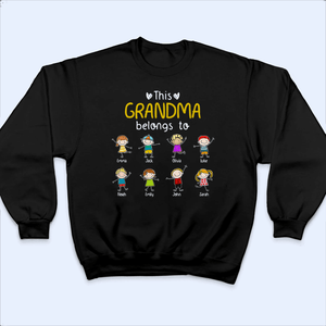This Grandma/Grandpa Belongs To - Personalized Custom T Shirt - Loving, Funny Gift for Grandma/Nana/Mimi, Mom, Wife, Grandparent - Suzitee Store