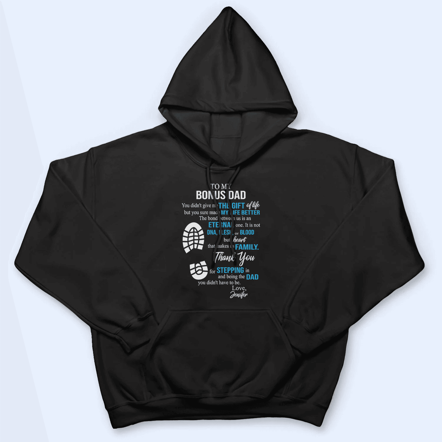 To My Bonus Dad You Made My Life Better - Personalized Custom T Shirt - Birthday, Loving, Funny Gift for Grandfather/Dad/Father, Husband, Grandparent - Suzitee Store
