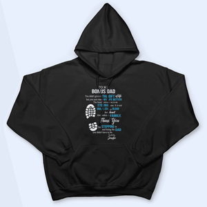 To My Bonus Dad You Made My Life Better - Personalized Custom T Shirt - Birthday, Loving, Funny Gift for Grandfather/Dad/Father, Husband, Grandparent - Suzitee Store