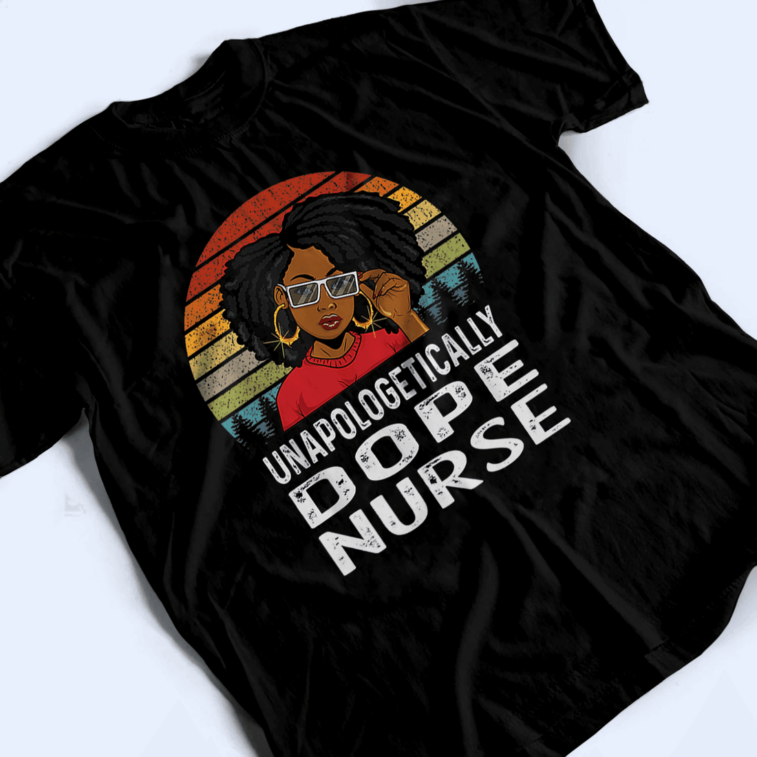 Personalized Unapologetically Dope Nurse t-shirt, alternate view 3