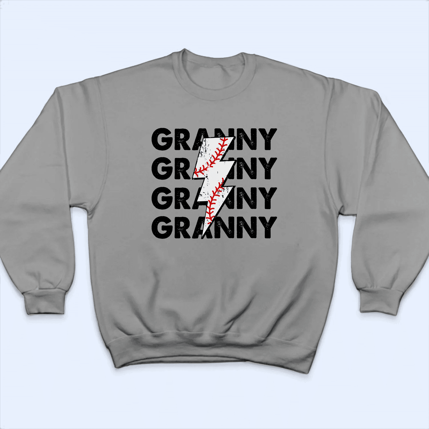 Vintage Distressed Thunder Sports Design - Baseball/ Softball/Football Personalized Custom T Shirt - Birthday, Loving, Funny Gift for Grandma/Nana/Mimi, Mom, Wife, Grandparent - Suzitee Store