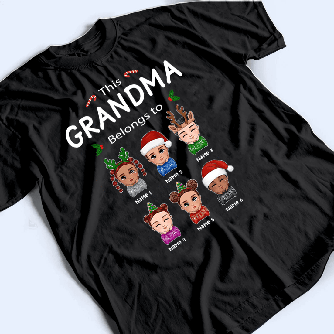 Your Lovely Grandma Christmas - Personalized Custom T Shirt - Birthday, Loving, Funny Gift for Grandfather/Dad/Father, Husband, Grandparent - Suzitee Store