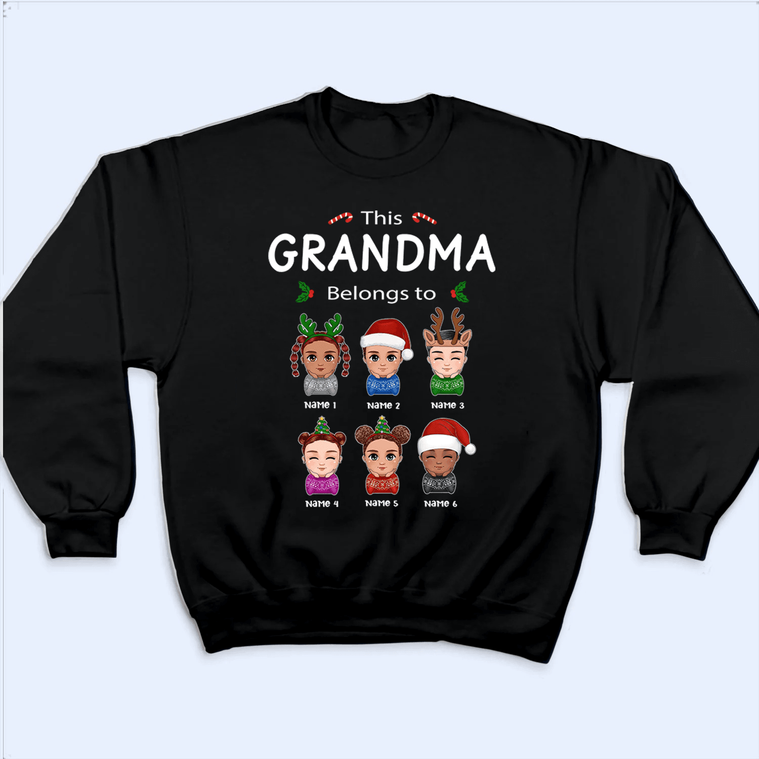 Your Lovely Grandma Christmas - Personalized Custom T Shirt - Birthday, Loving, Funny Gift for Grandfather/Dad/Father, Husband, Grandparent - Suzitee Store