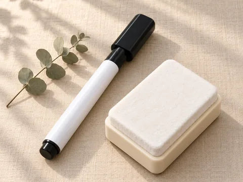 Dry-erase marker and whiteboard eraser