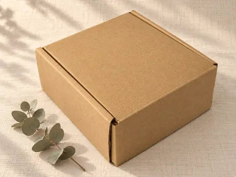 Closed kraft gift box